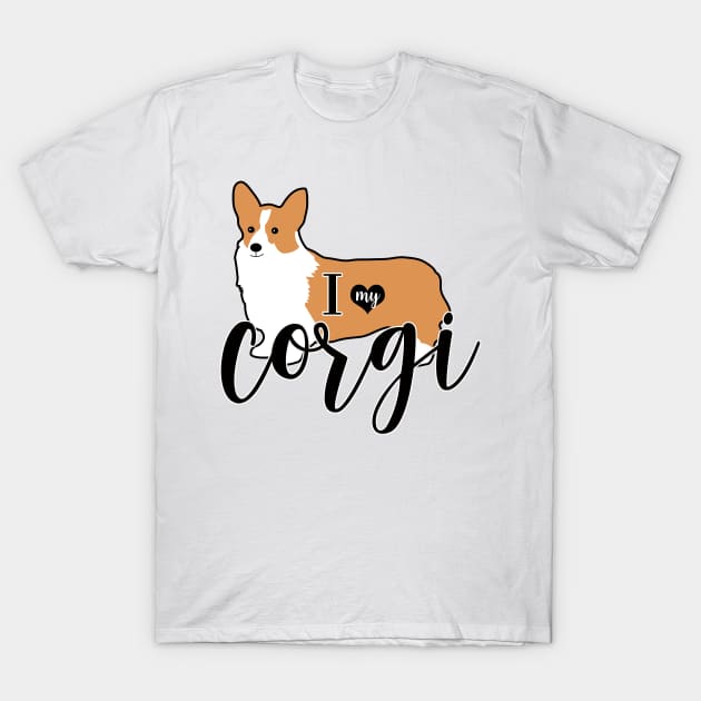 Corgis Pattern in Brown Corgi Dog Pembroke Welsh Corgi Patterns T-Shirt by JessDesigns